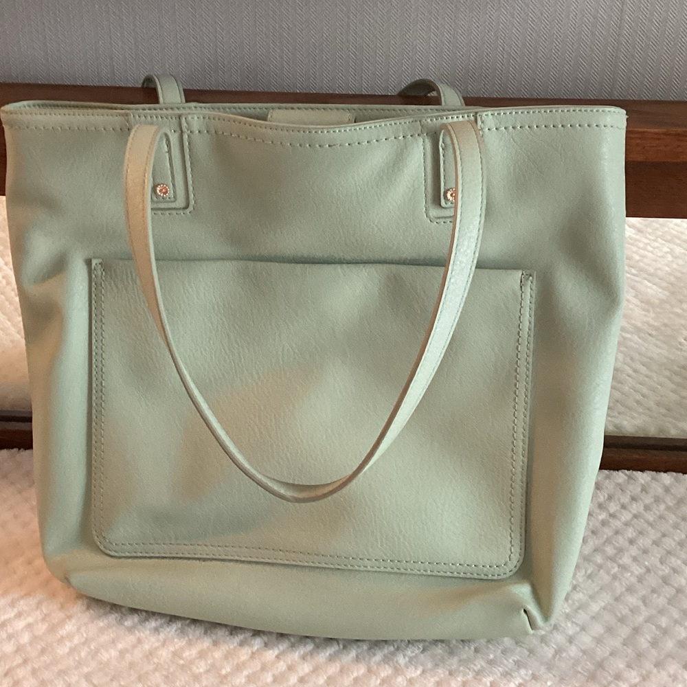 LC Lauren Conrad Light Green Tote Bag - Picture 3 of 5